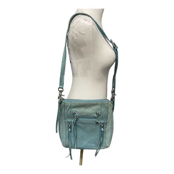 Botkier Light Blue Zipper Embellished Shoulder Bag - Picture 1 of 11